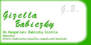 gizella babiczky business card